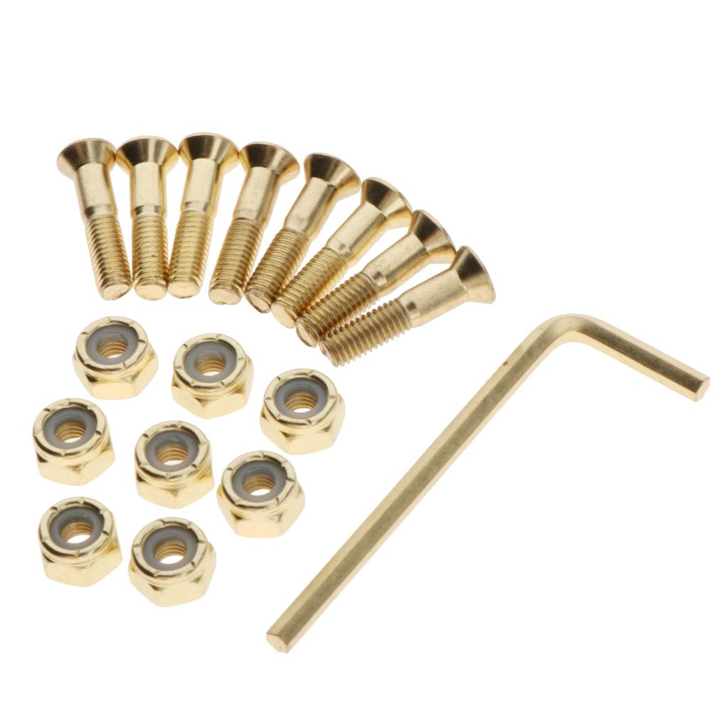 Pack of 8Set/Pcs Skateboard Longboard Hardware Screws Mounting Bolts & Nuts Set