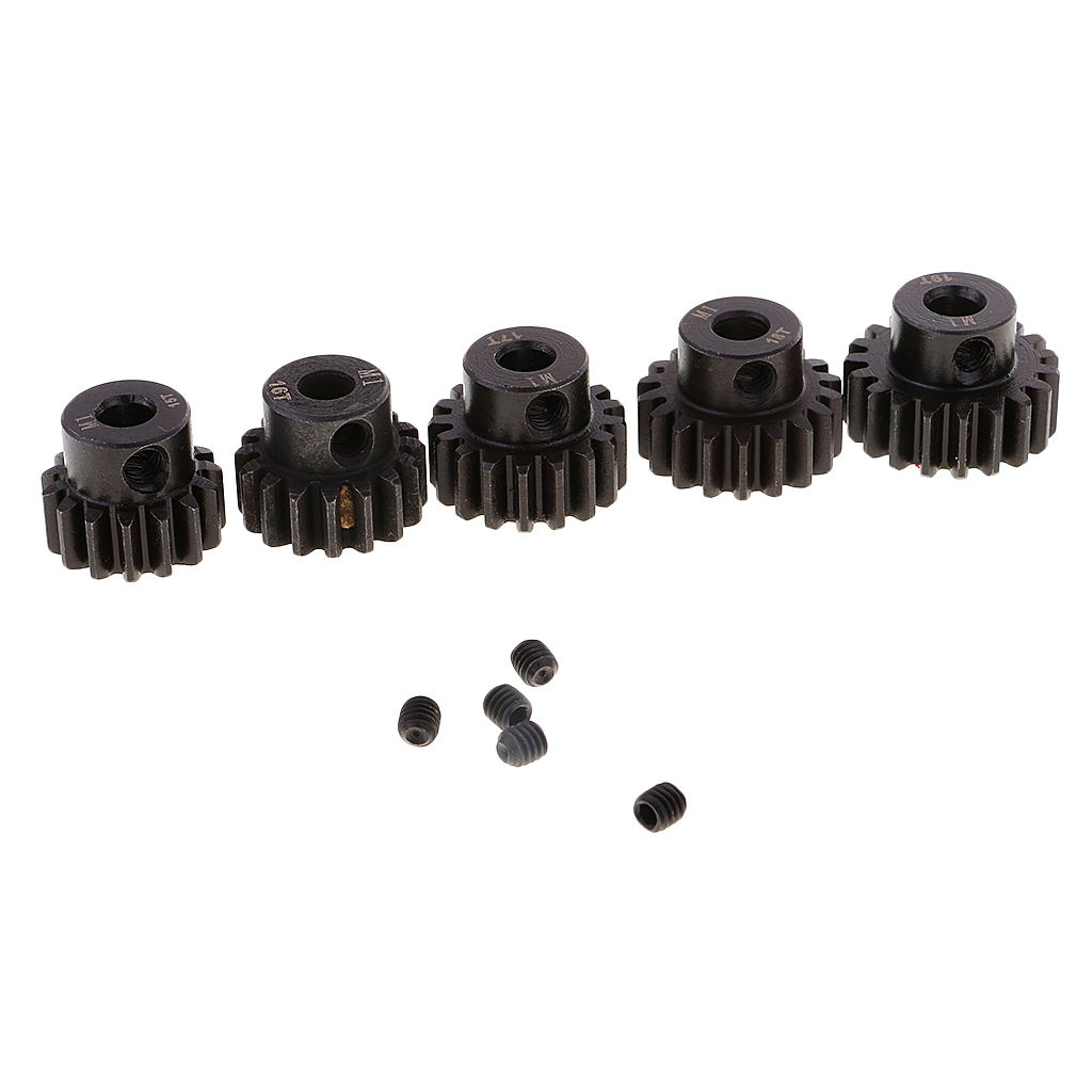 1/8 RC Car M1 5mm 15T 16T 17T 18T 19T Pinion Motor Brushed Brushless RC Pinion Gear Remote Control Replacement Parts Accs