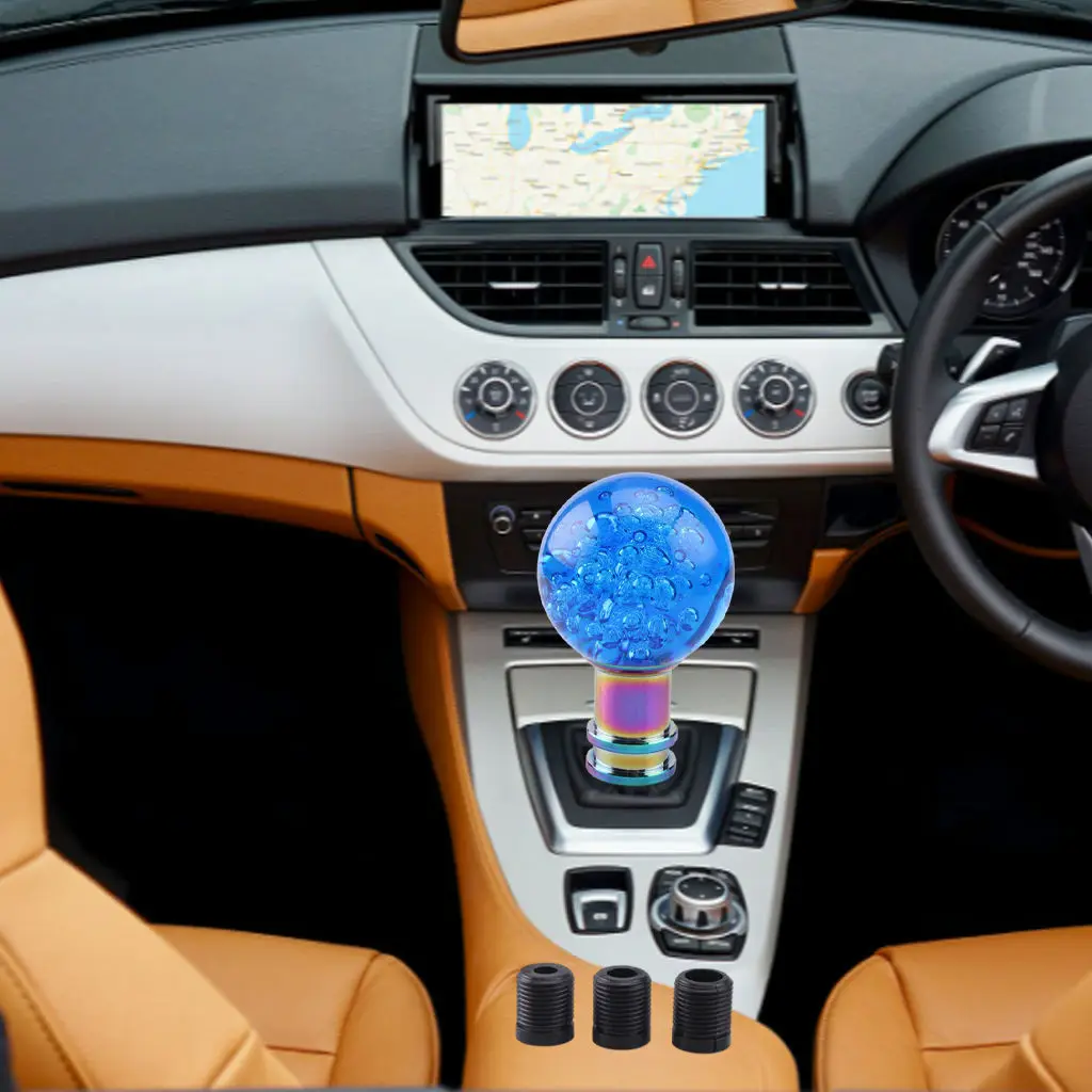  Gear Knob Round Ball Shape Crystal Transparent for Automotive