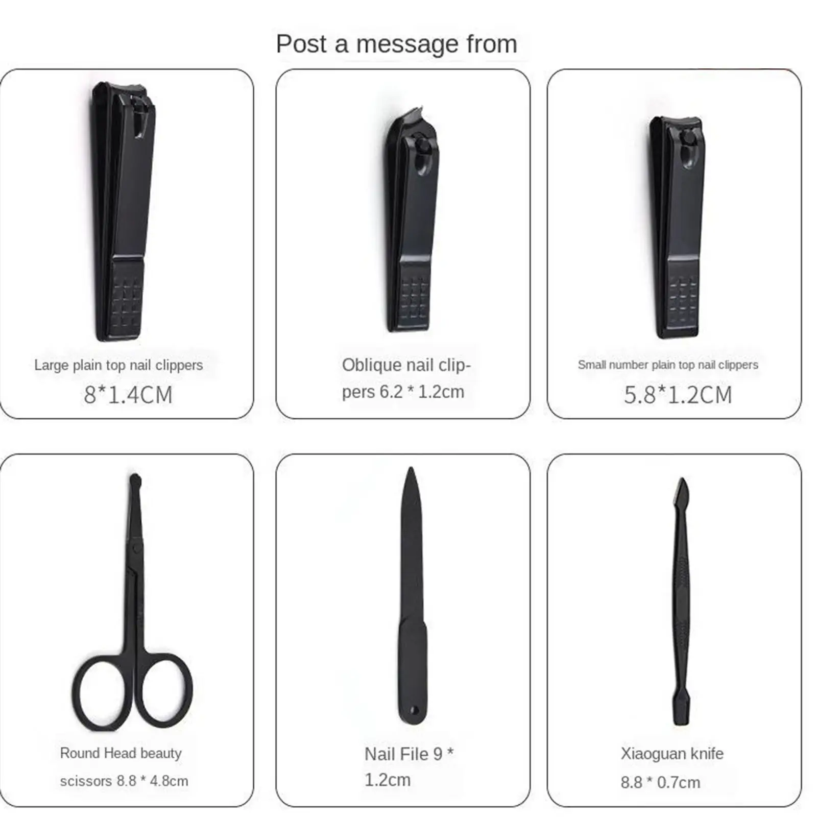 18Pcs Multipurpose Stainless Steel Manicure Scissors Grooming Tool Set