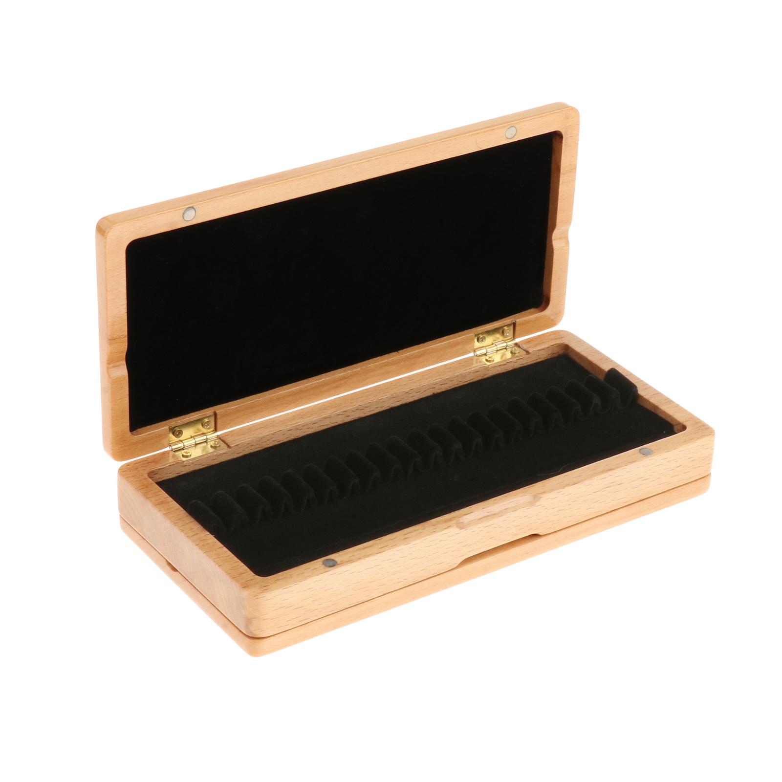 40 Reeds Case Box Holder Organizer With Flannel Slot For Bassoon Oboe Reeds Hold