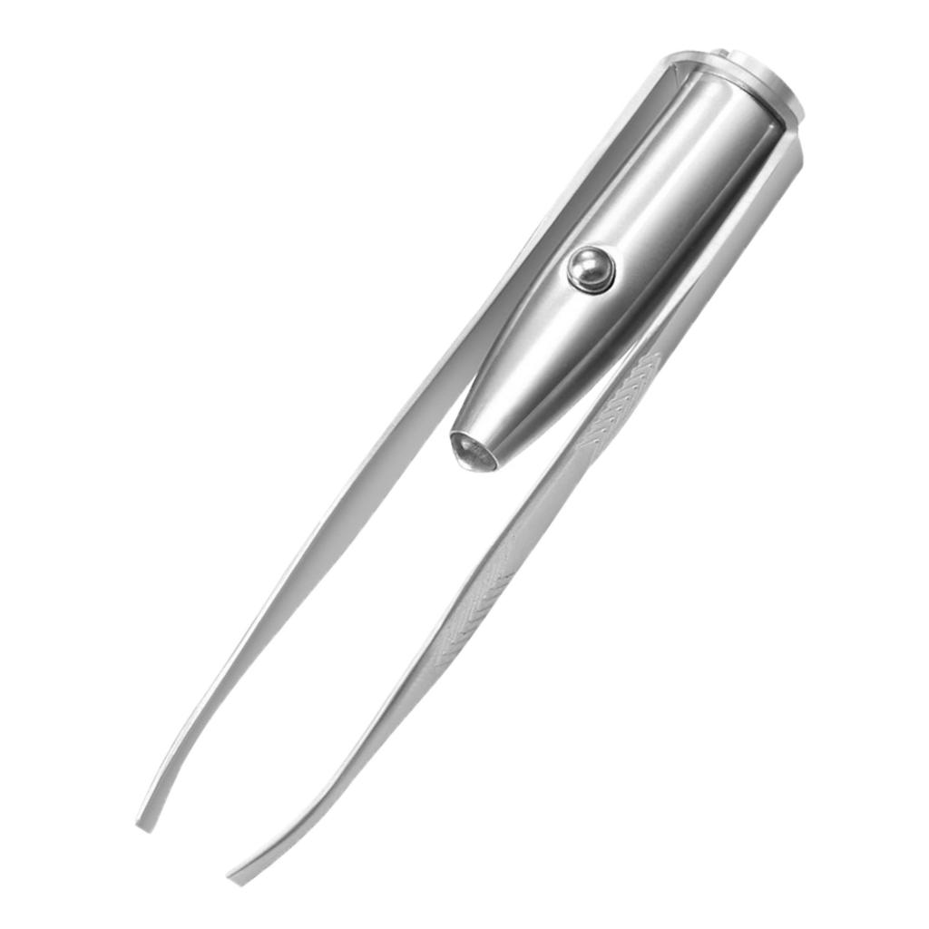 LED Tweezers Stainless Steel Eyebrow Tweezers Eyelash Eyebrow Remover Tool