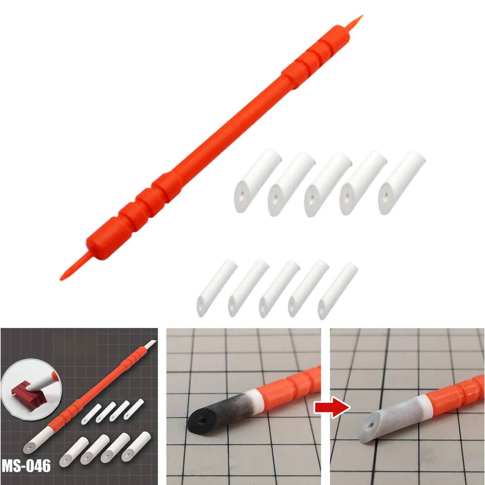 Model Painting Tools, Cleaning Pen, for Aging Seepage Line, Pigment Cleaning, No Trace, Wipe Eraser Stick, Remedial Tool