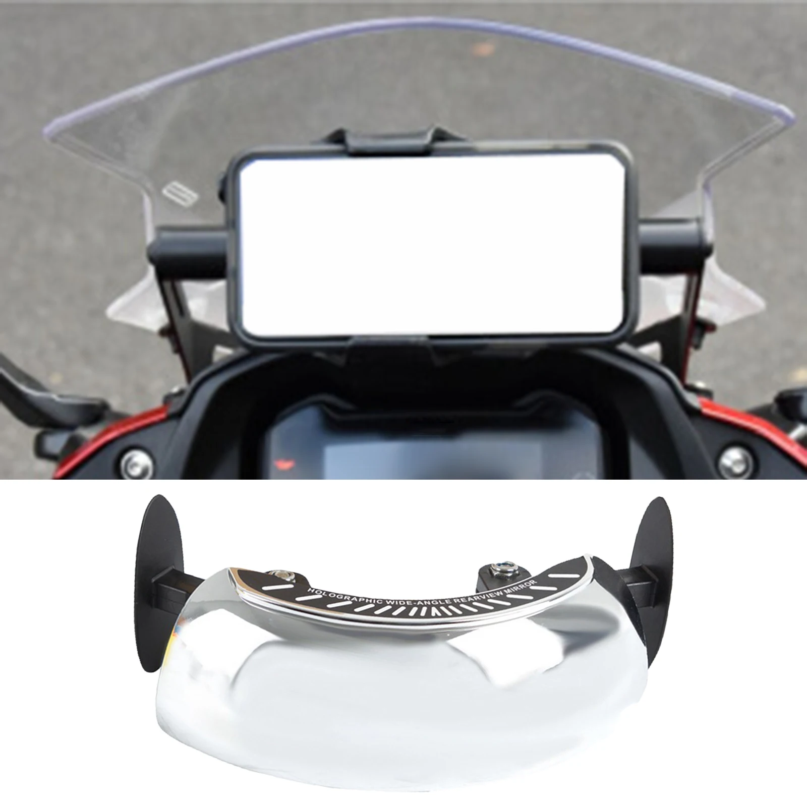 Wide Angle Rearview Mirrors Windscreen Universal Rear View Mirror Safety Auxiliary for Cruisers Scooters