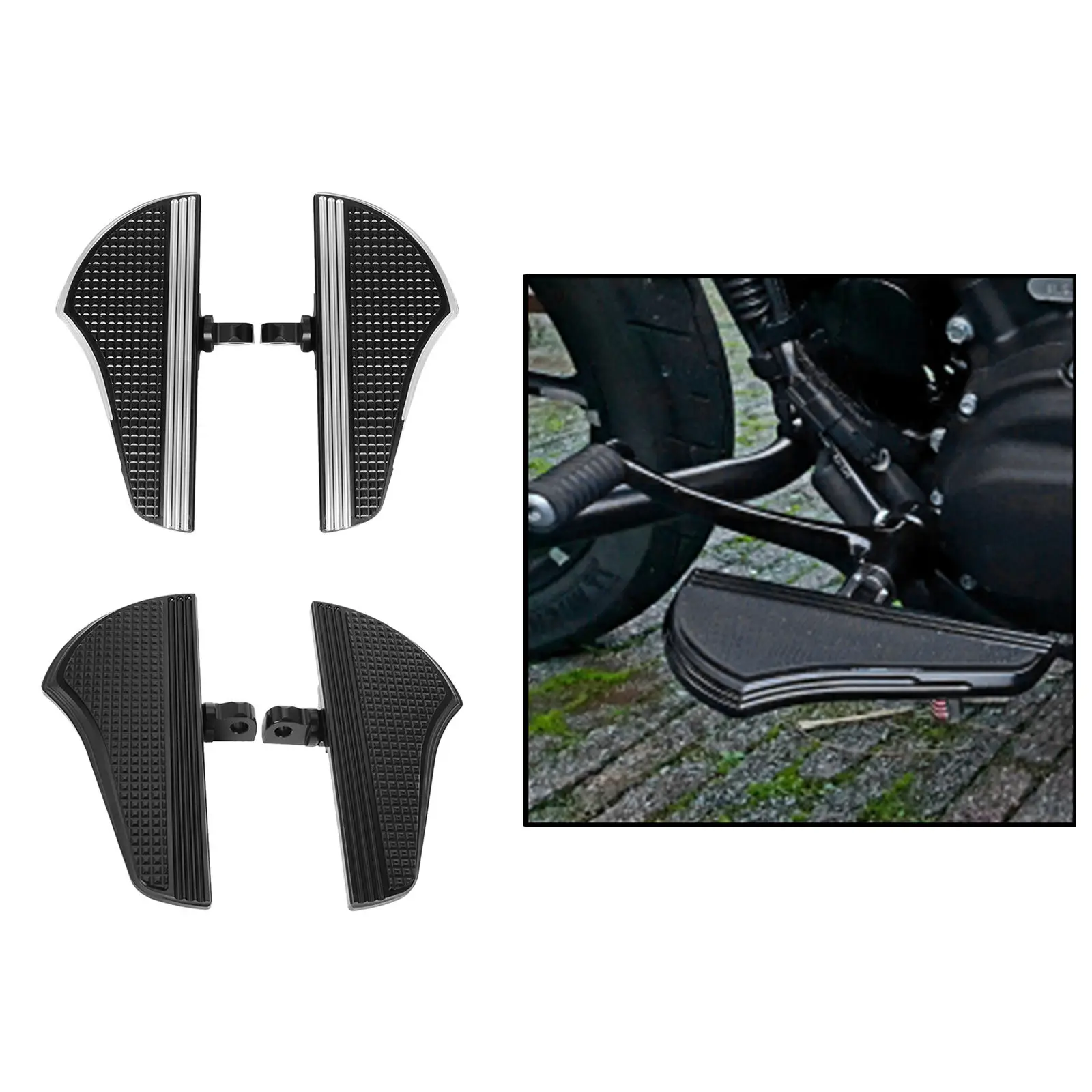 2pcs Motorbikes Passenger Rear Foot Pegs Mount Footboard Foot Rest Accessories Supplies for Harley XL Models Male Mount-Style