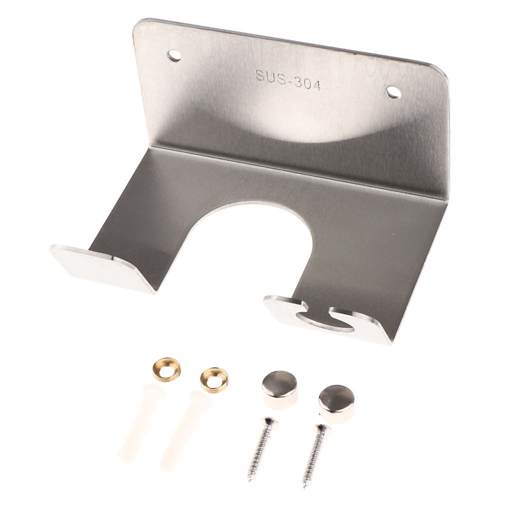 Sturdy Bathroom Blow Dryer Holder Wall Mount Storage Rack Stand Compatible for