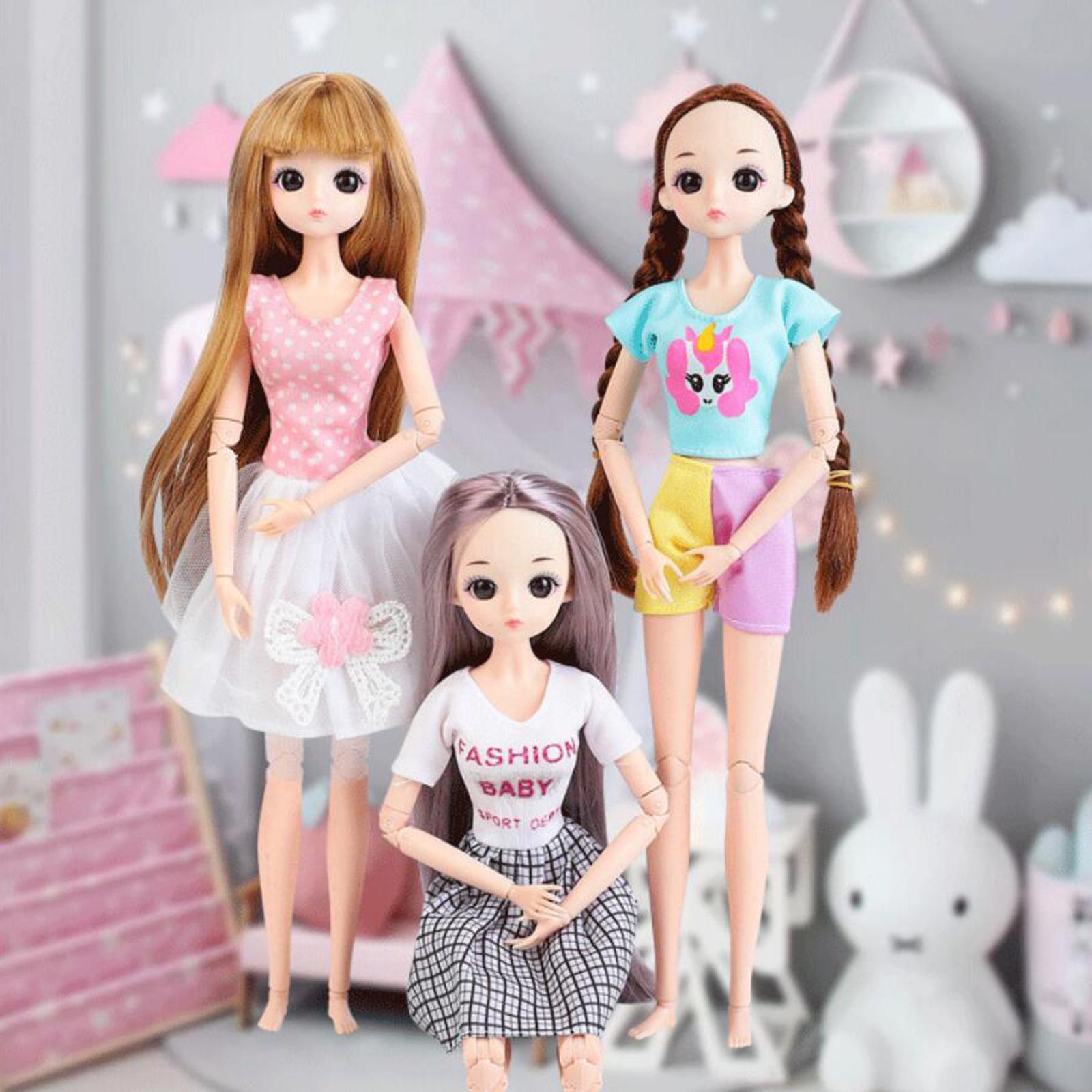 3 Set Lovely 12 Inch Mini Girl Doll Dress Clothes Shoes 1/6 Matching Outfits