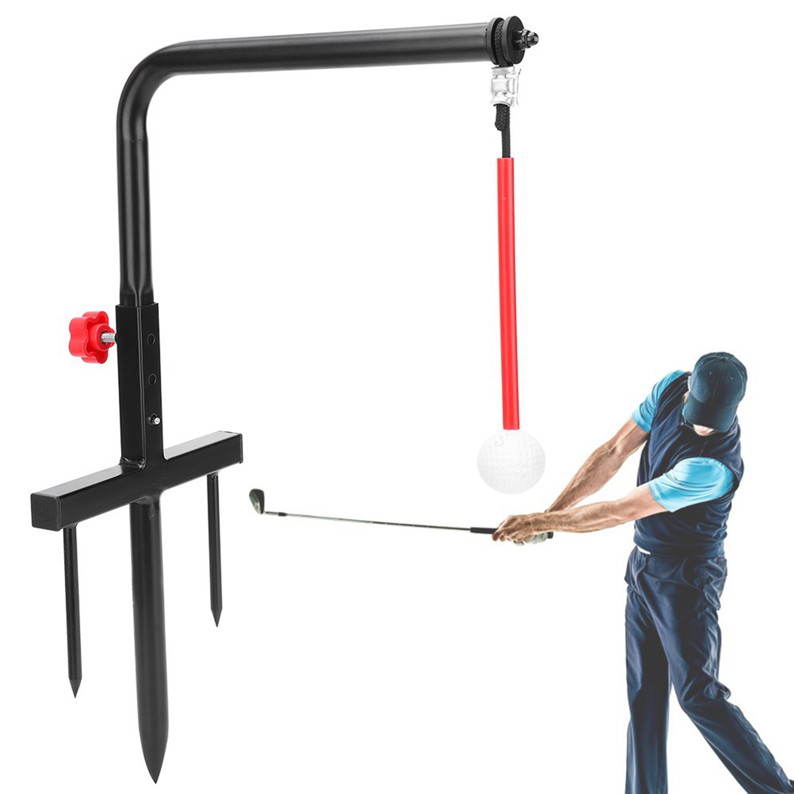 Portable Golf Swing Trainer Aid Device Practice Swing Helper Indoor Exercise