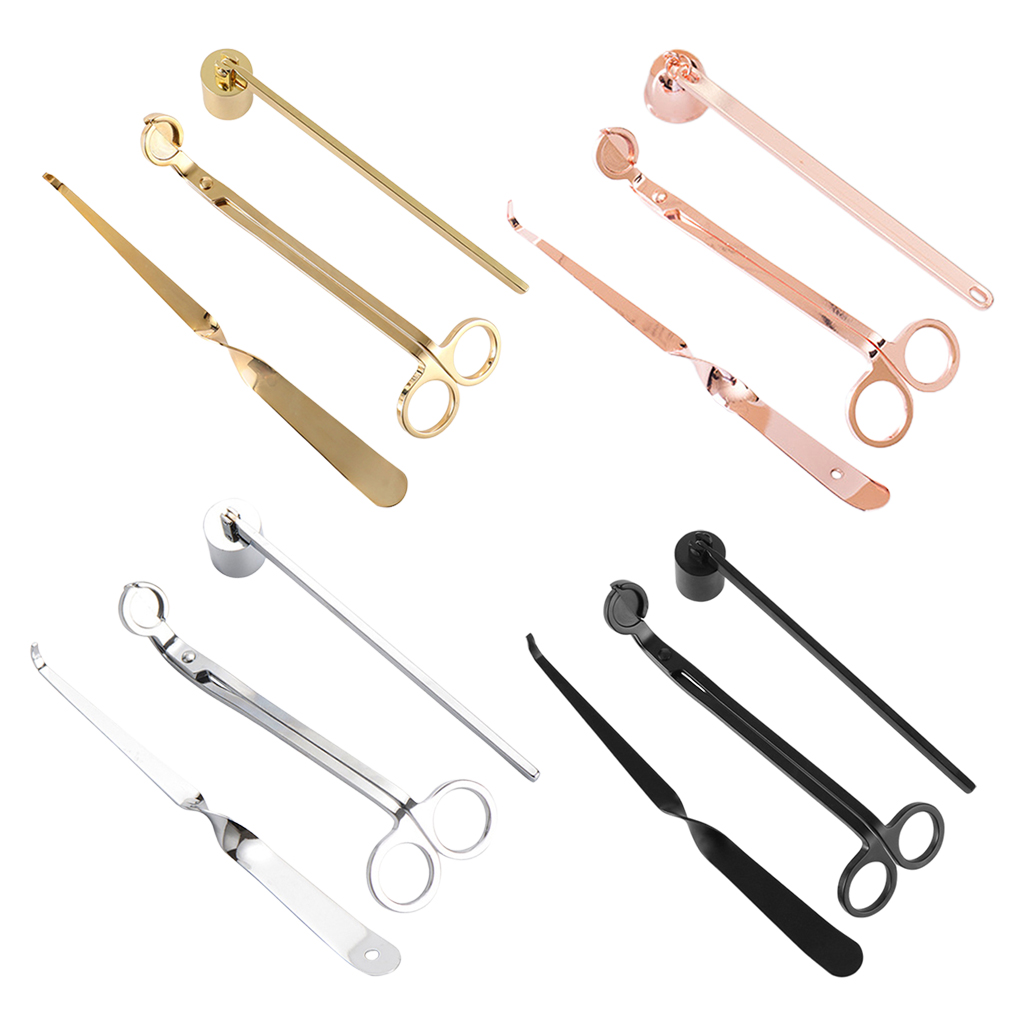 3 in 1 Candle Accessory Set, Candle Wick Trimmer, Candle Snuffer, Candle Wick Dipper, Stainless Steel Candle Tools Set