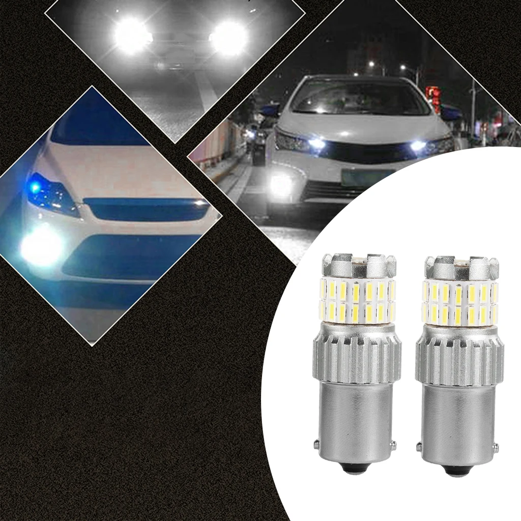 2 Pieces Car 10-24V Blinking Tail Brake Lights LED Bulbs Replacement, Double Heat Dissipation