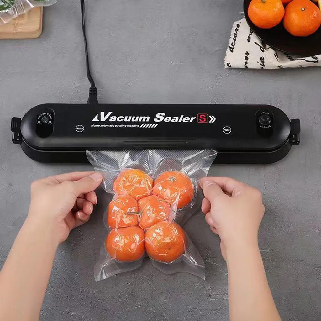 Automatic Vacuum Sealer Machine One Touch Dry & Moist Food Modes for Veggies Wine Dry Food Home Food Saver Machine Compact