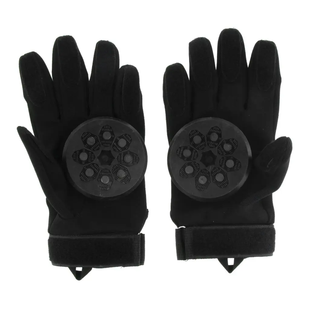 Skateboard Longboard Slide Gloves Full Finger with Pucks Standard Size for Downhill &  Full Finger Skateboard Gloves