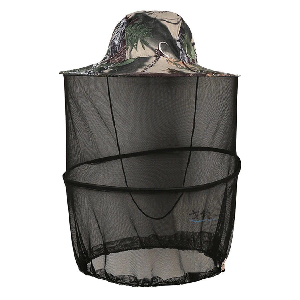 Fishing Mesh Net Cap Hat Head Face Cover Anti Mosquito Camping Fishing Farmer Cap for Women Men