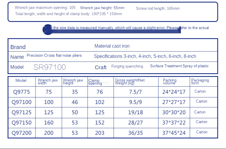 3-inch 4-inch precisão cruz plana nariz alicate bidirecional móvel torno mesa