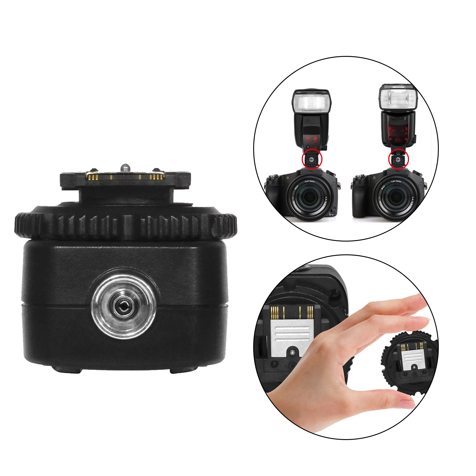 TF 334 Pixel Hot shoe Adapter w/ PC Port for  A7 A7S A7SII A7R A7II NEX6 HX50 A6300 Convert for  Studio Light Camera Flash
