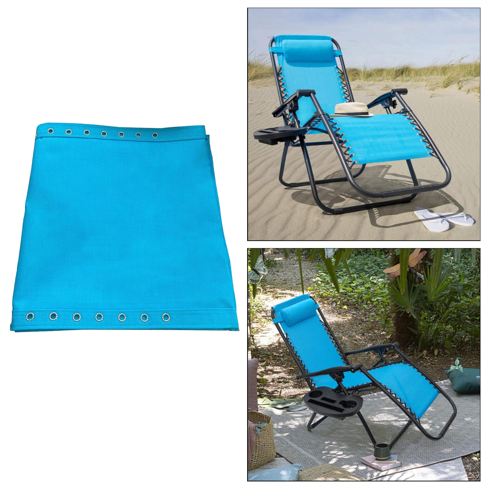 Beach Pool Lawn Recliner Lounge Large Mesh Cloth Cover Lounge Chair Cloth