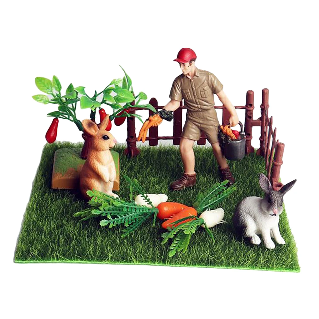 Mini The Rabbits & Breeder Set Miniature Plant Pots Bonsai Craft Micro Landscape DIY Decor