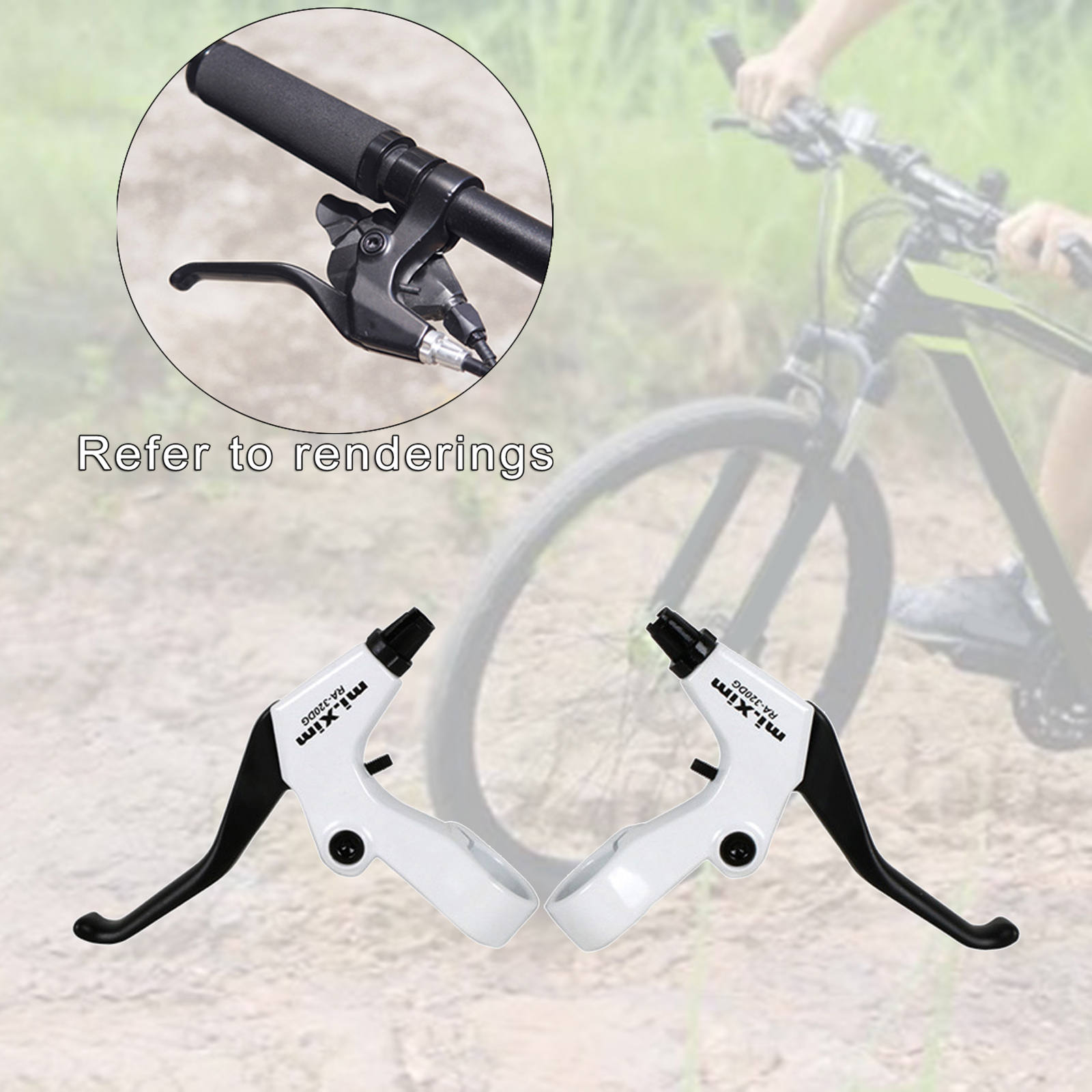 Bicycle 1 Pair Levers Disc Brakes Hybrid Road Bike V Brake Hand Brake Lever