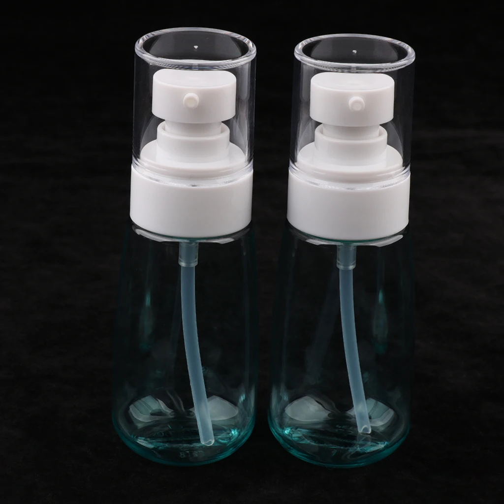 2Pcs Travel Mini Plastic Bottles Cosmetics Lotion Container Tube Dispenser