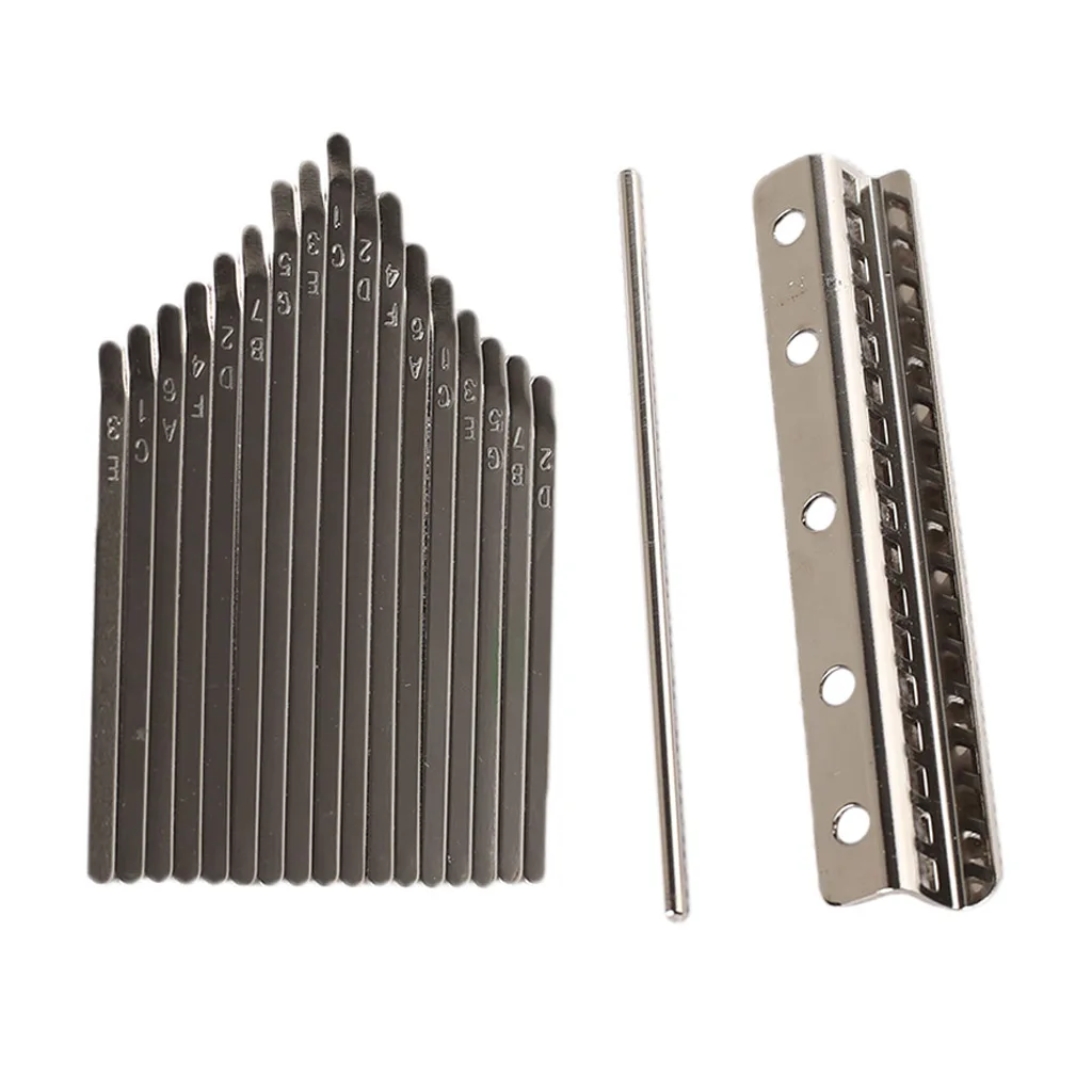 Thumb Piano Bridge Saddle 17 Keys Set Kit for Kalimba DIY Replacement Parts