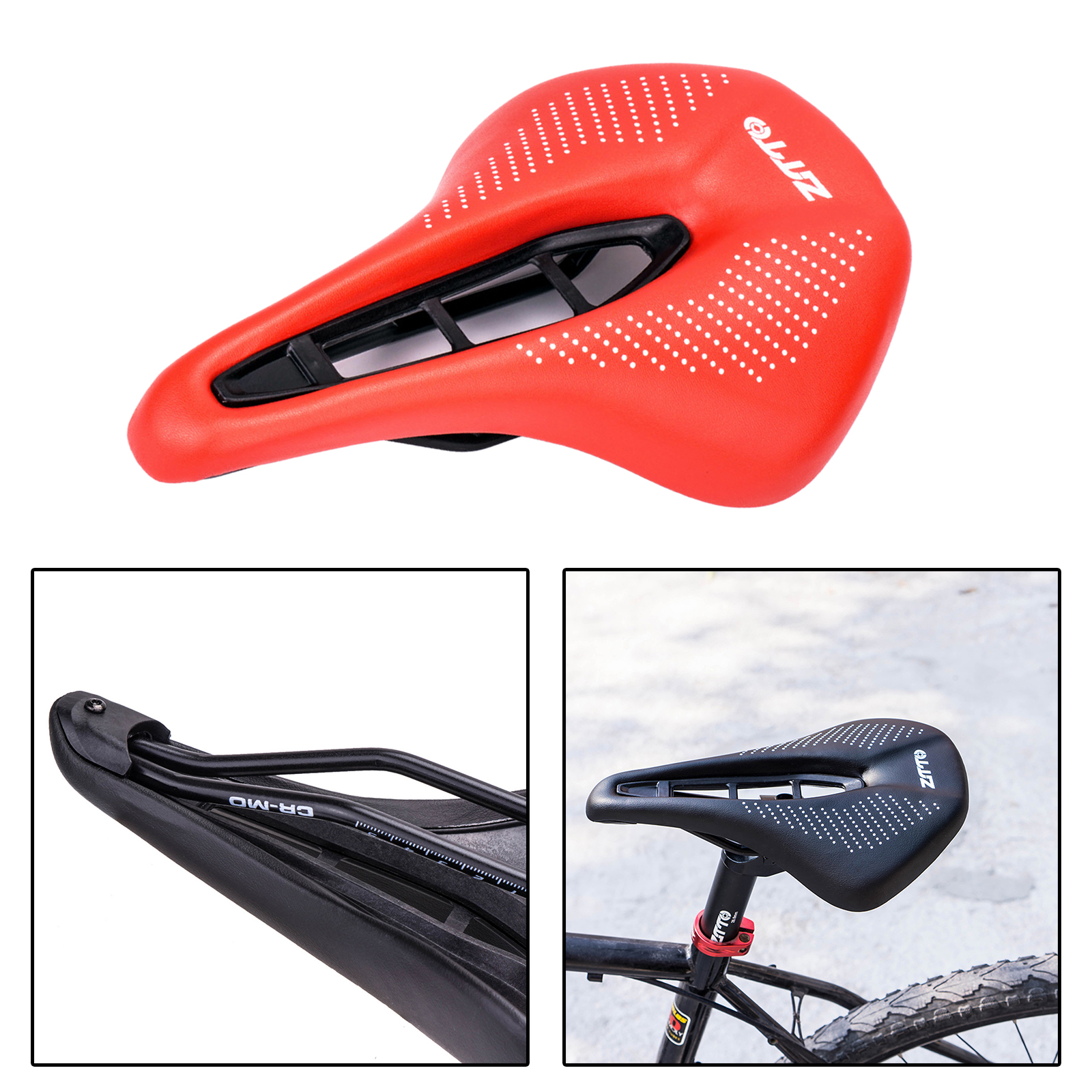 Breathable Comfortable Wide Microfiber Leather Bike Seat Shockproof Lightweight Outdoor Bicycle MTB Saddle for Men Women