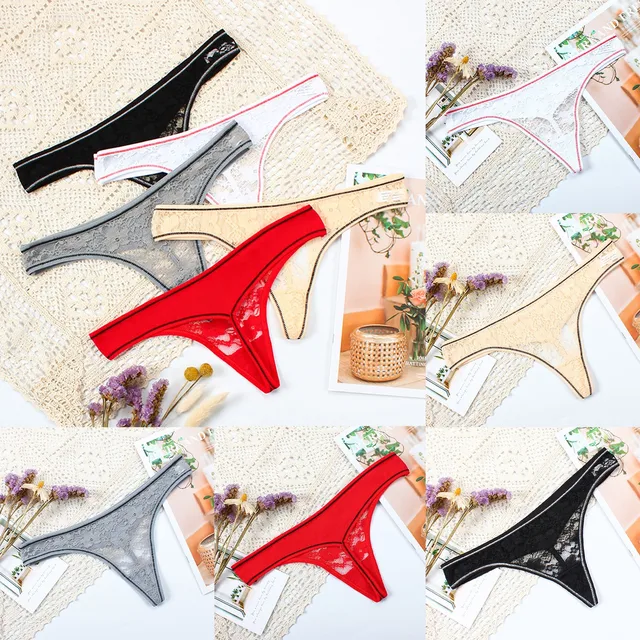 Ultra Thin Soft Stretch Sexy Lingerie Lace G Strings Thongs Low