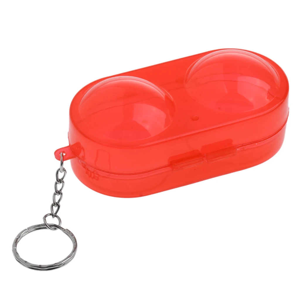 Portable Table Tennis Ball Container Box Hard Plastic Case  Pong Ball Storage Box with Keychain Table Tennis Accessories