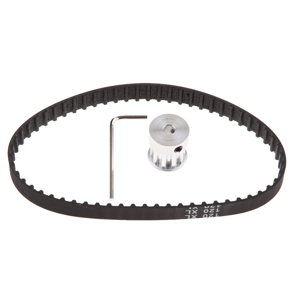 2x 120 XL Timing Belt 10 Teeth 5mm Synchronous Pulley Wheel For CNC Lathe