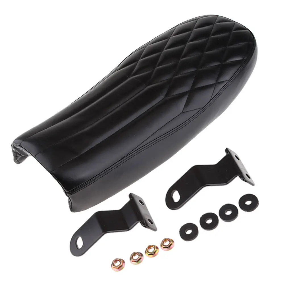 Black Seat Seat  Sattle For Cafe Racer  CB Suzuki GS Parts