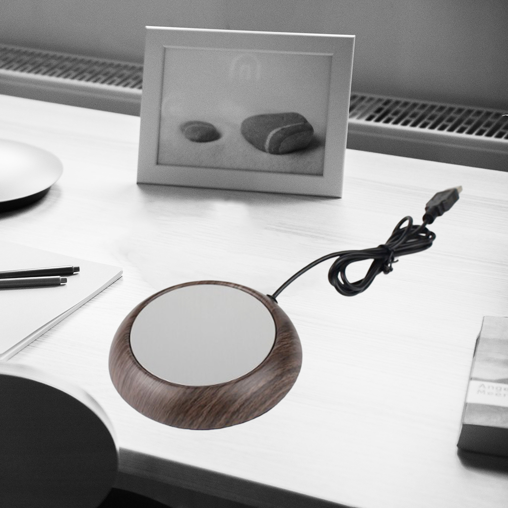 Ceramic Glass Cup Warmer Heat Tea Mug Mat Coaster Keep Coffee Warm Heater Pad 5W, USB Powered