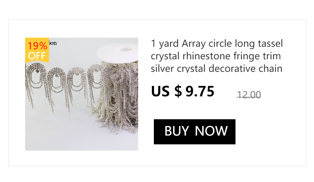 Lange Quaste Kristall Array Tröpfchen Strass Fransenbesatz Silber Kristall dekorative Kette Bekleidungszubehör ML076 – Detail 7