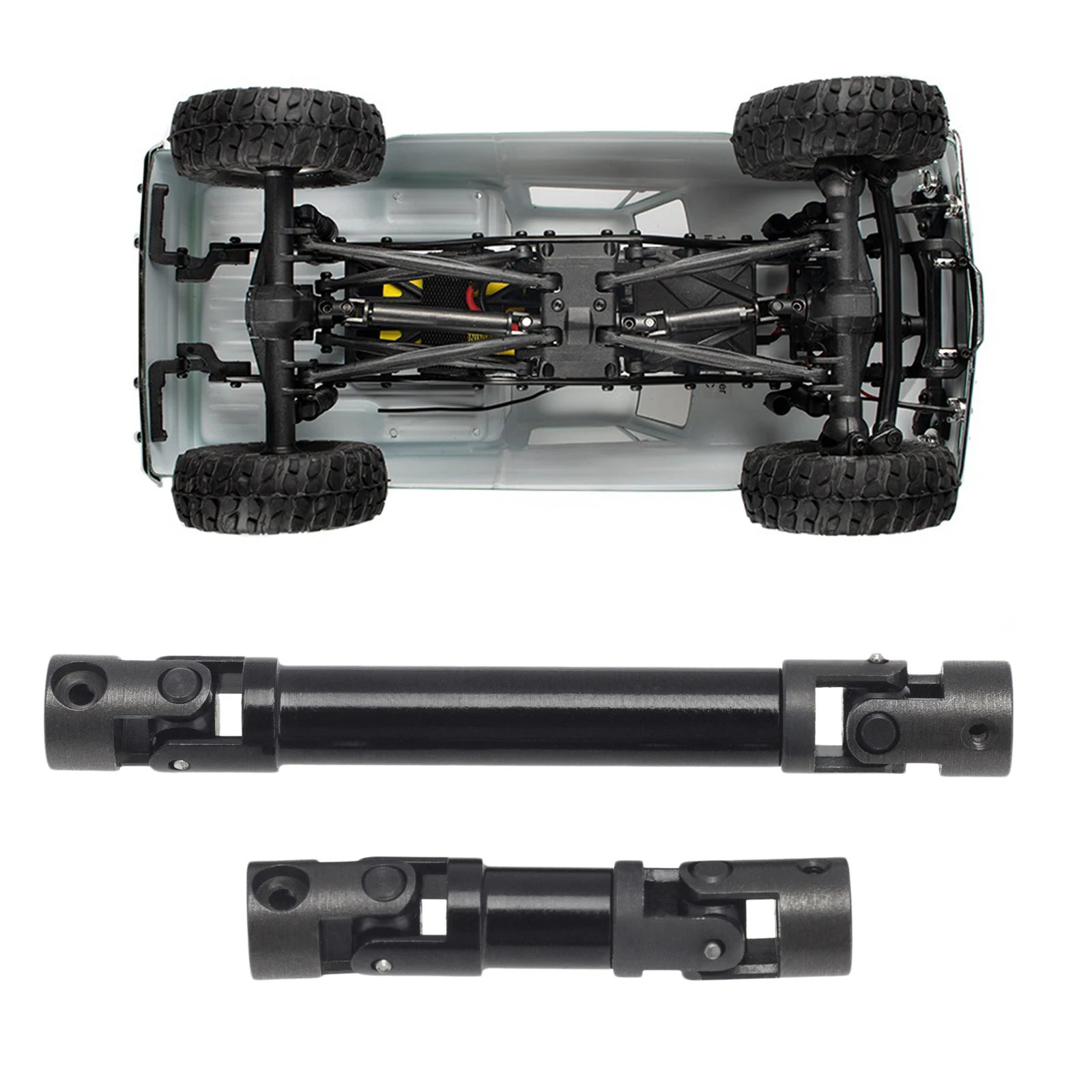 2Pcs Front/Rear CVD Drive Shaft for SCX24 1/24 RC Rock Crawler Car Vehicle 