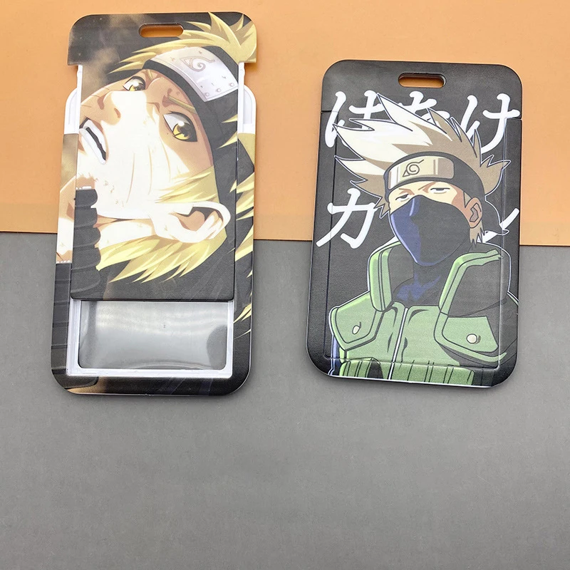 Anime Naruto Card Holder Case Keychains Accessories Retractable Credit Bank ID Bus Cover Card Sleeves Christmas Children Toys