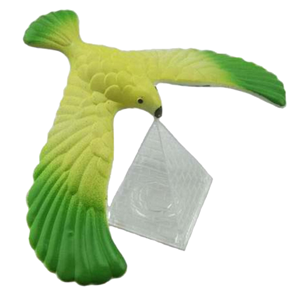 Amazing Balancing Eagle With Pyramid Stand Magic Bird Desk Fun Learn Educational Toys Kids Gift Exploring Physical Bird Model