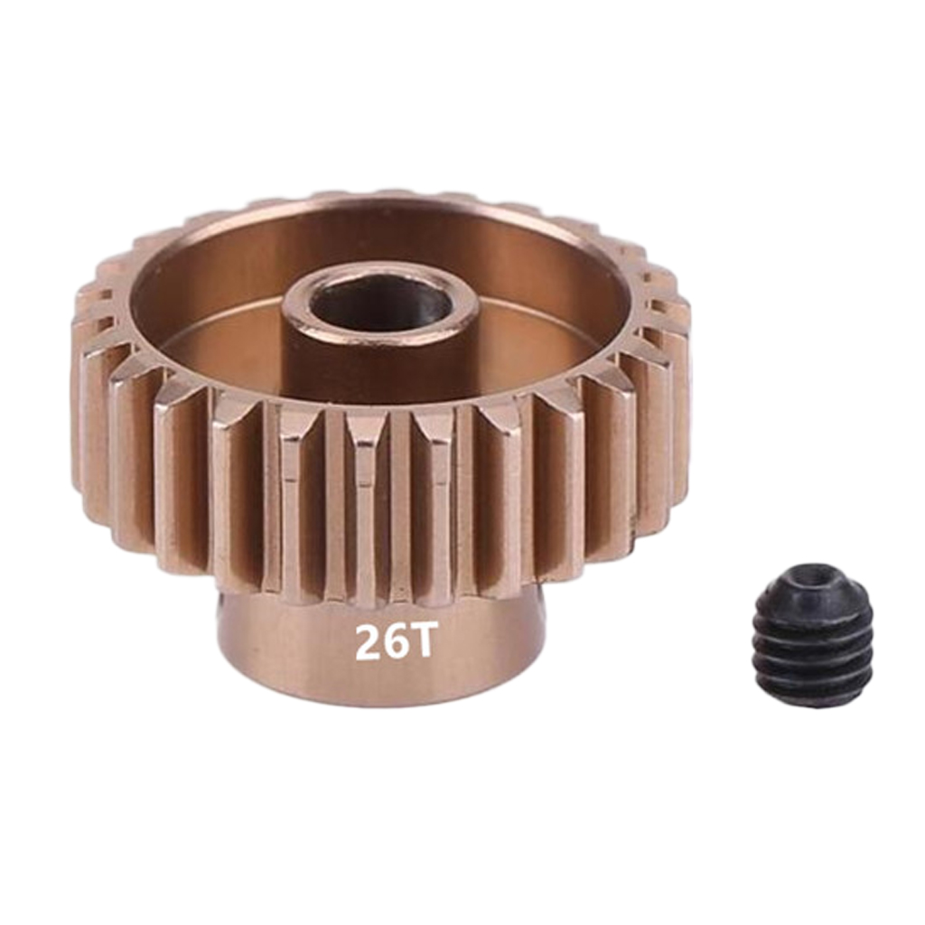 RC 26T Tooth 14.7mm Motor Gear Set for 1/10 RC  Car Climbing Truck Upgrade Parts Aluminum Pinion (48P)
