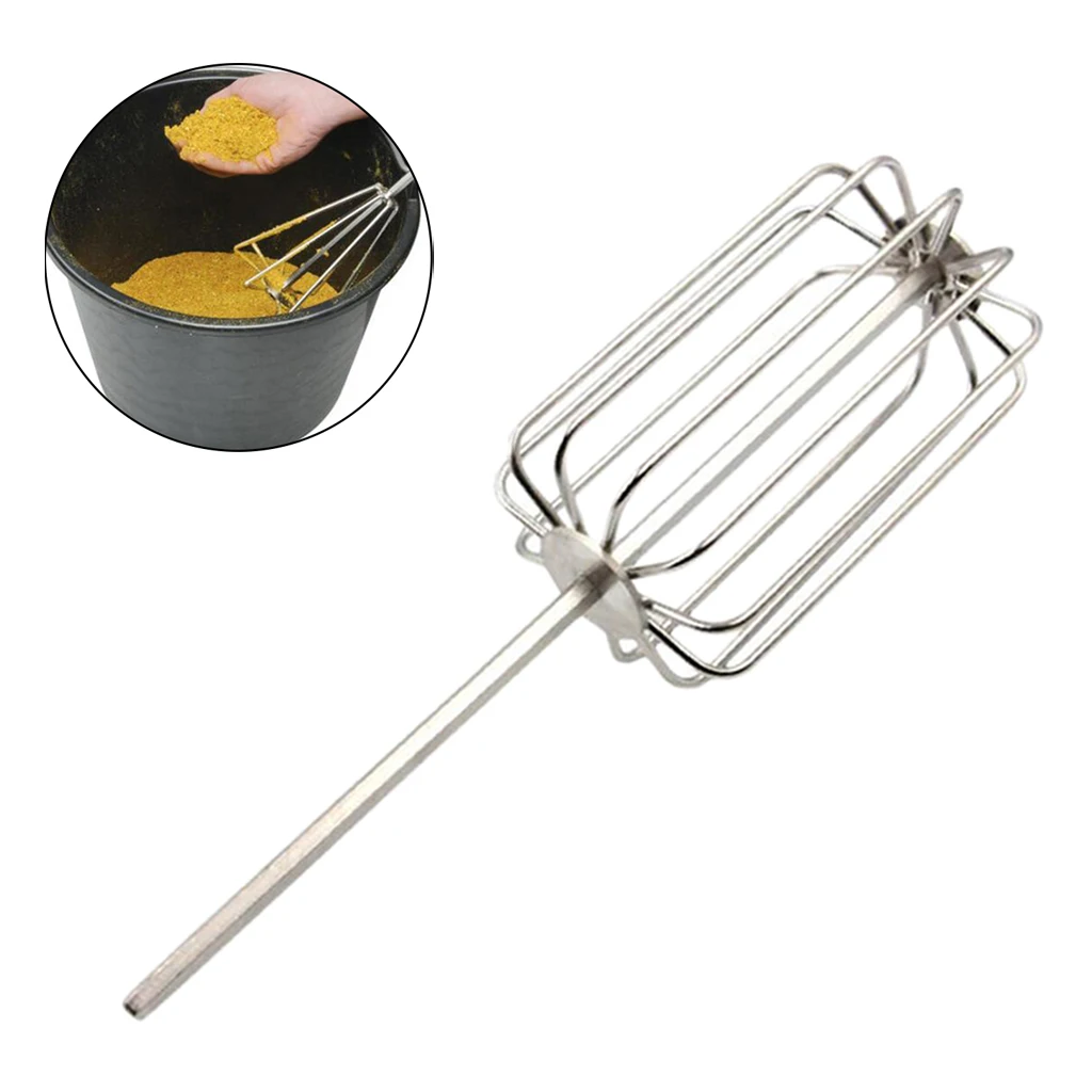 Groundbait Mixer Bait Mixing Carp Fishing Tackles Lures Pellets Stainless Steel Baits Crusher Whisk Equipment Tool Accessories
