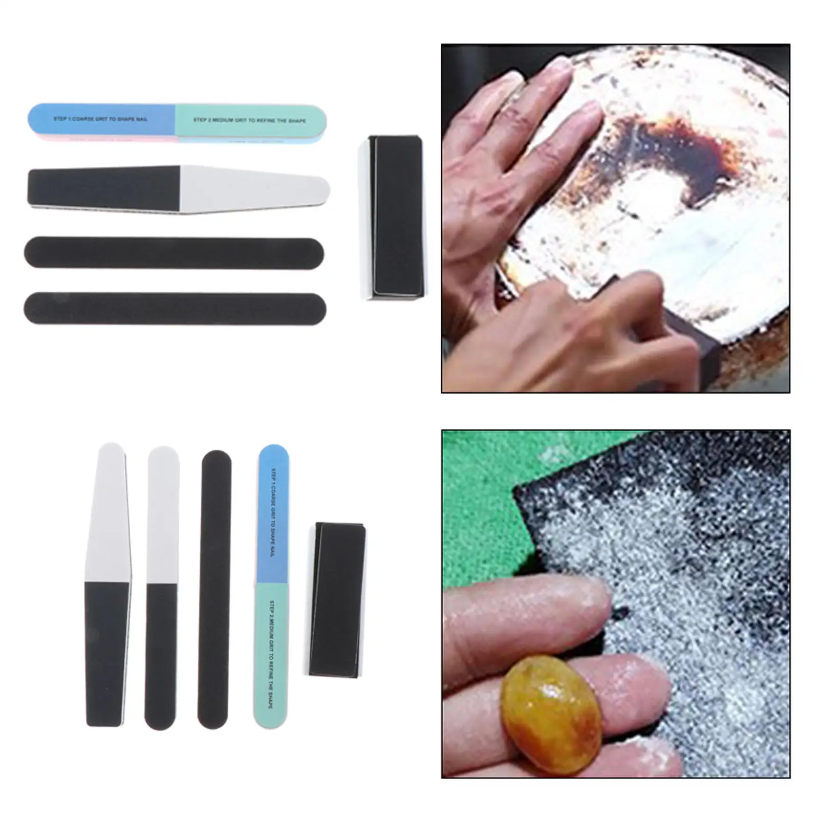 5 Types Craft Hobby Model Tools Sanding Coarse Medium Fine Set Nail Files Emery Board Nail Art Tool Kit for Model Repairing