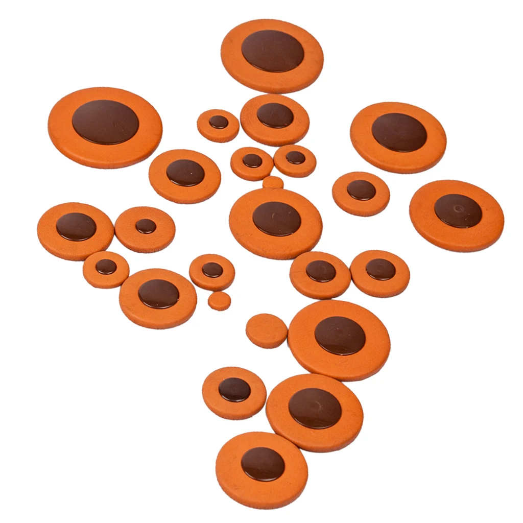25 Pcs Alto Saxophone Pads Cushions for Yamaha Saxophone Lovers Orange