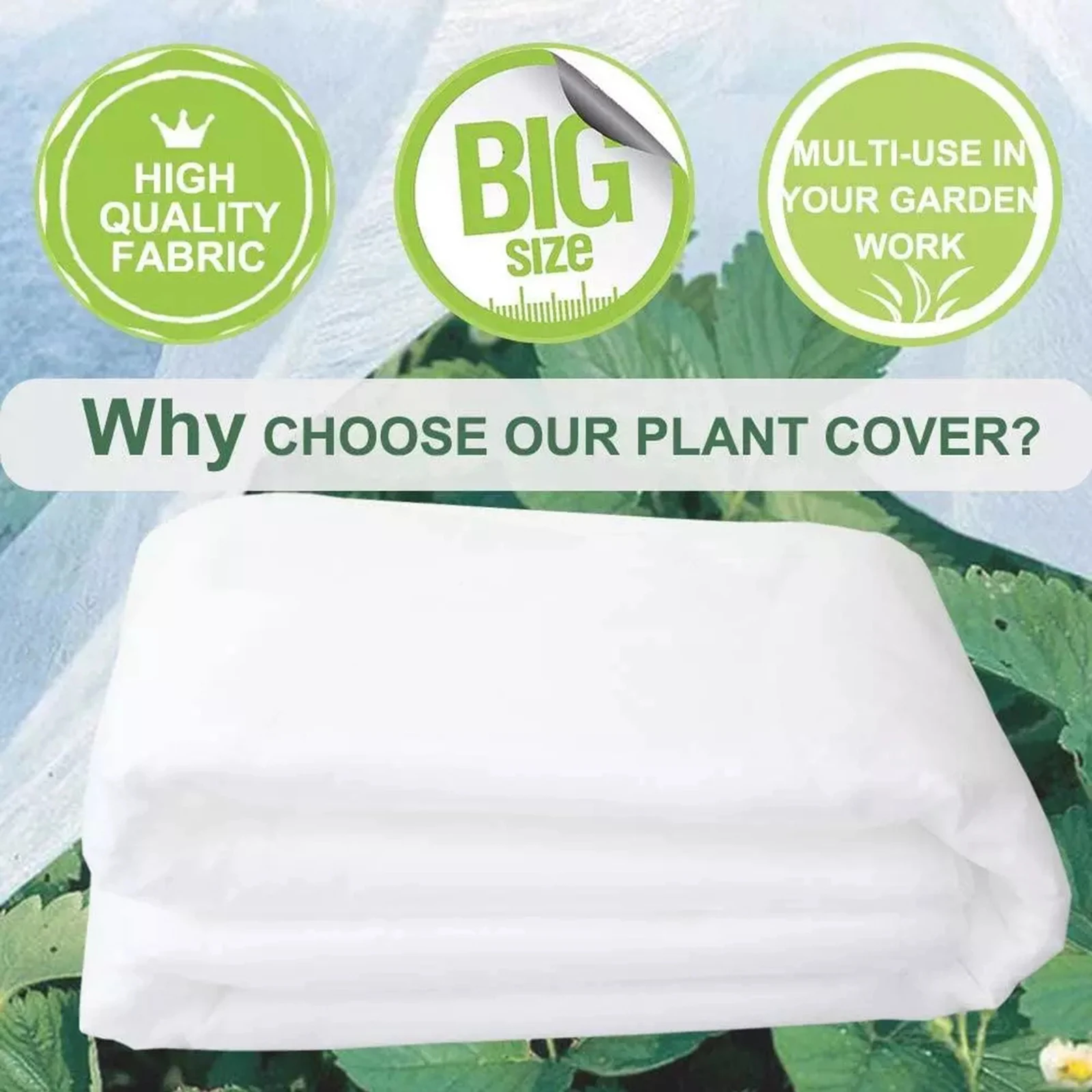 Frost Protection Garden Fleece Plant Winter Cover Crop, Trees, 1.6x9m