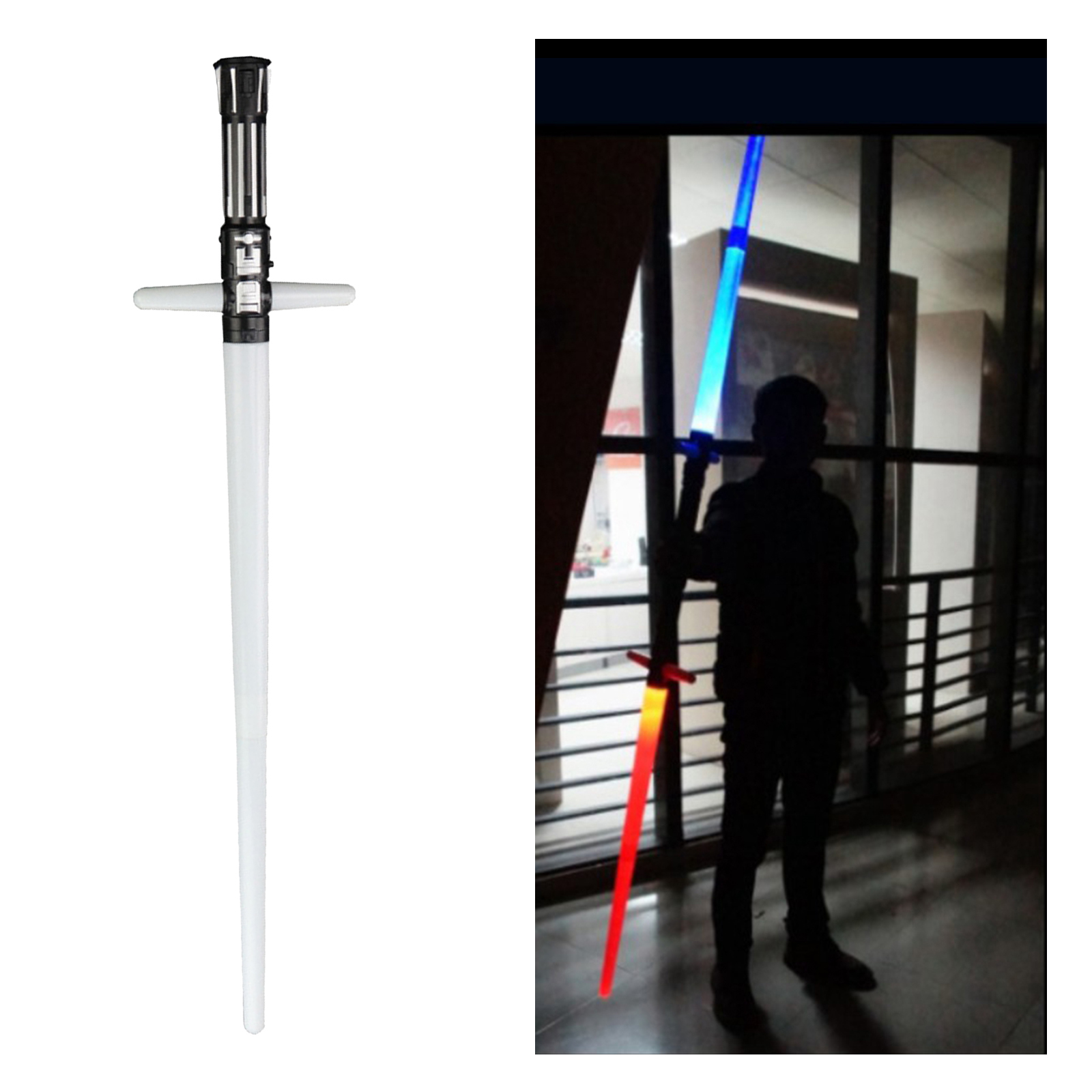 2-in-1 Flashing Lightsaber Roleplay Costume 7 Colors Changing  Presents
