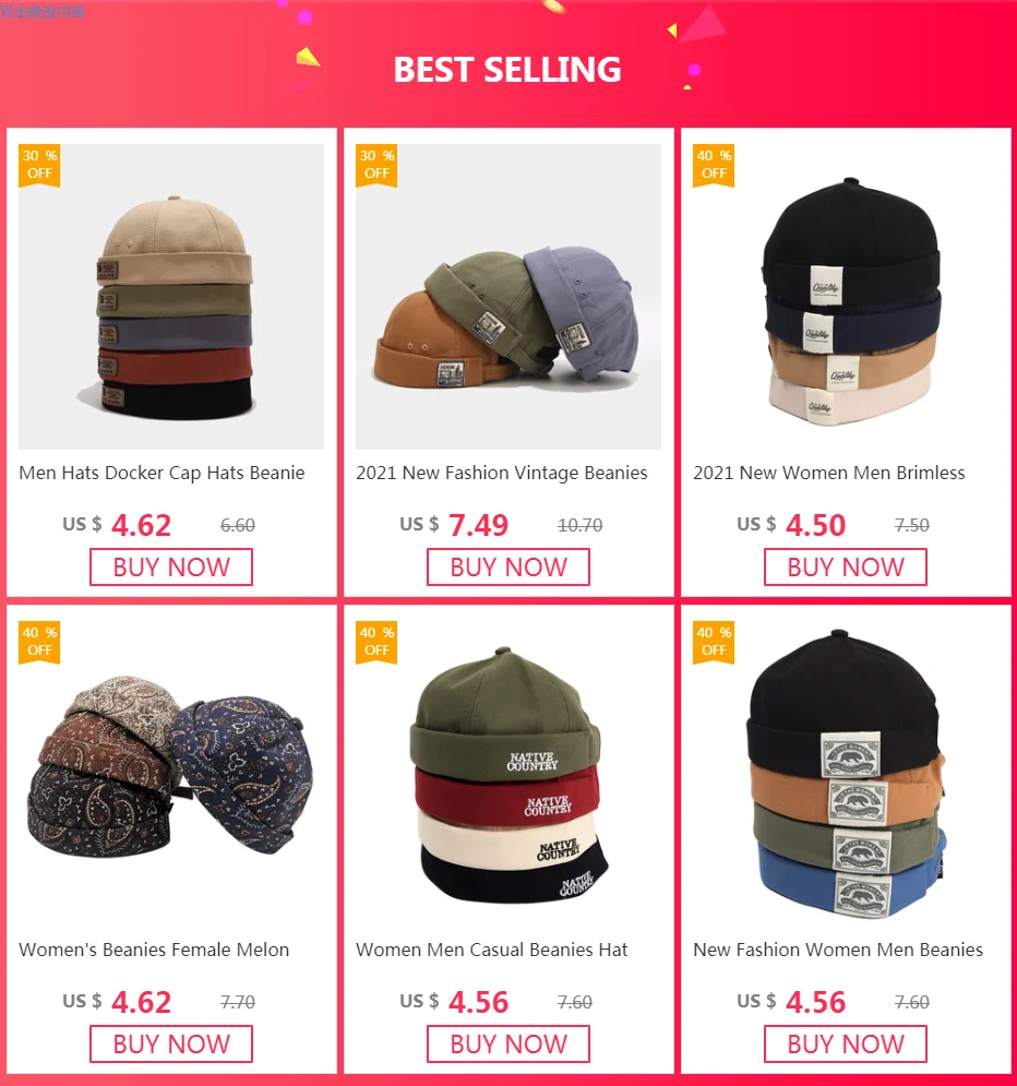 green skully hat New Fashion Women Men Beanies Hat Casual Melon Caps Skullcap Retro Sailor Cap Brimless Beanie Hats For Male Female skully hat with brim