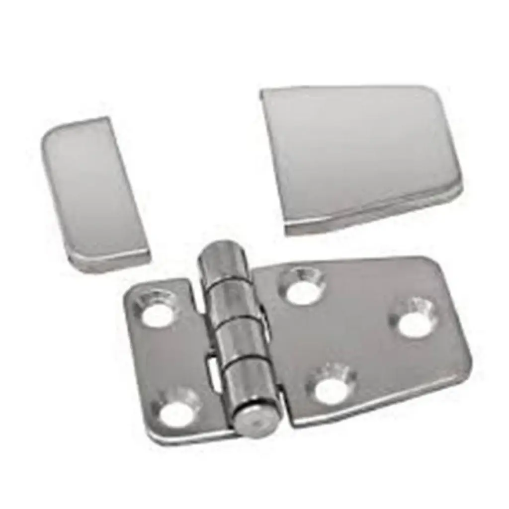 Heavy Duty Yacht Rafting 304 Stainless Steel Door Cabin Stamp Strap Hinge Marine with Cover for Dinghy Window Locker Accessory