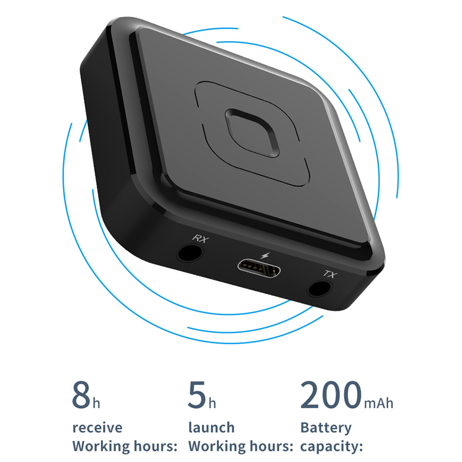 Portable Bluetooth 5.1 Audio AUX Transmitter and Receiver, Compact Size, Plug and Play