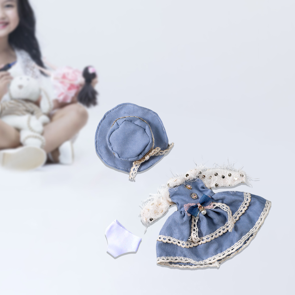 Adorable 12in Girl Doll Dress Clothes 1/6 BJD Baby Doll Matching Outfits DIY