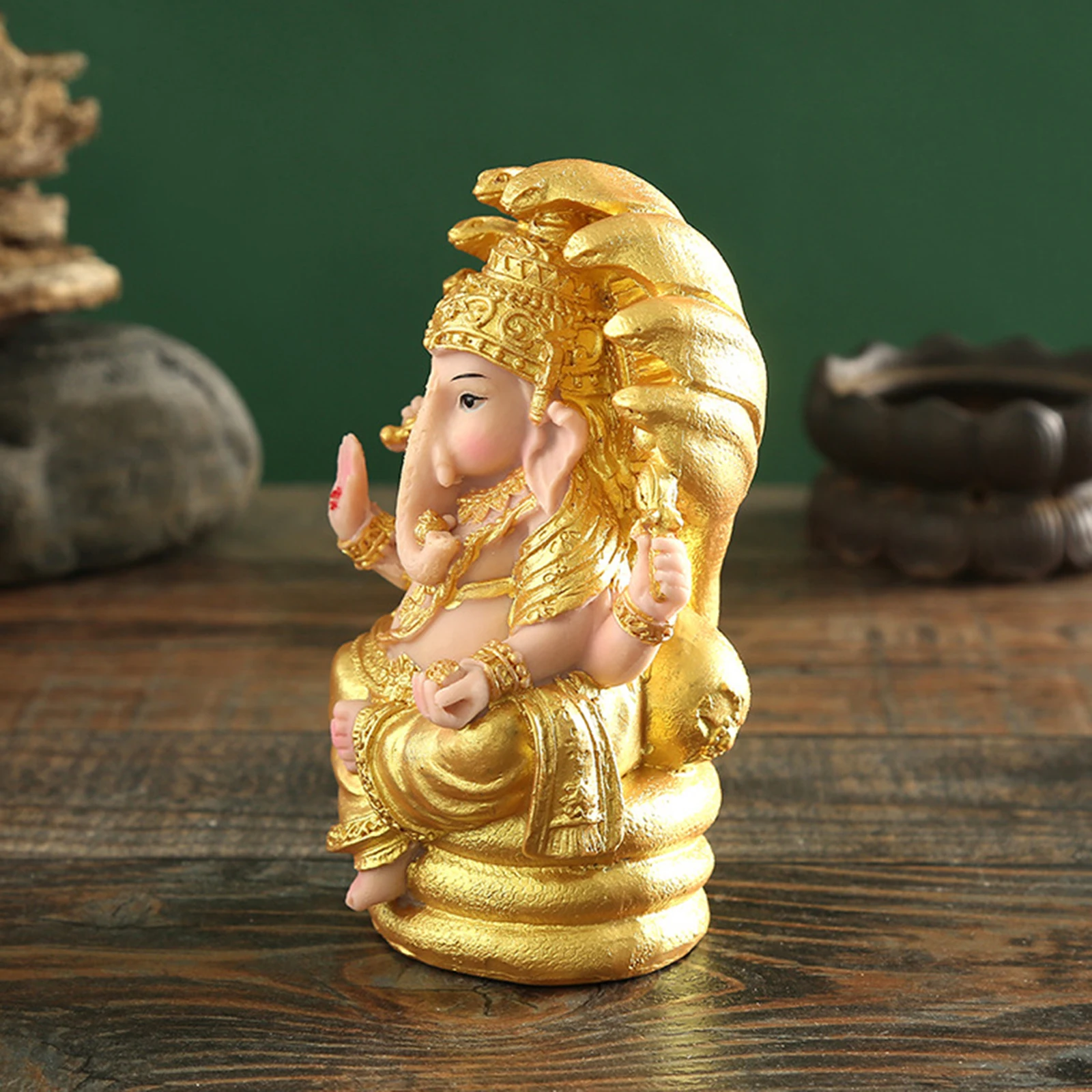 Collectible Ganesha Figurine Elephant God Buddha Office Mandir Diwali Decor