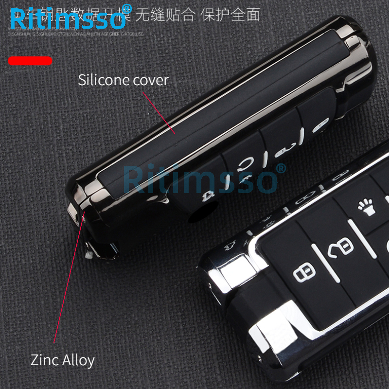 Cassa completa della copertura chiave a distanza dell'automobile in lega di zinco per GAC Trumpchi GS7 GS8 GM8 GS5 GA6 GM6 2012-2020 portachiavi portachiavi - H28b33d5cb38f4c53b4e055b1a9e0305fS