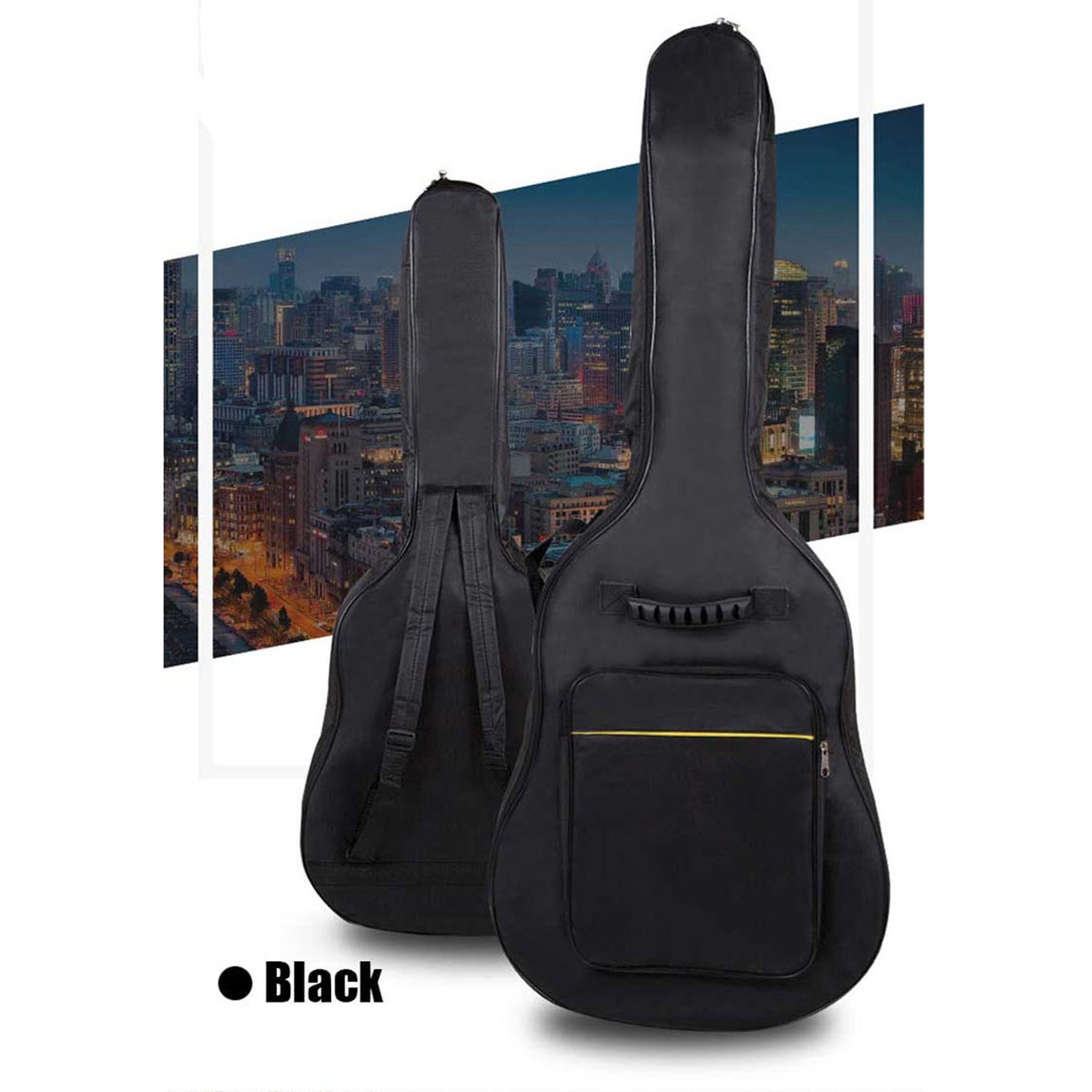 36'' inch Acoustic/Electric Guitar Folk Bag Waterproof Travel Guitar Case Guitar Carrying Bag Cotton Padded Adjustable Strap
