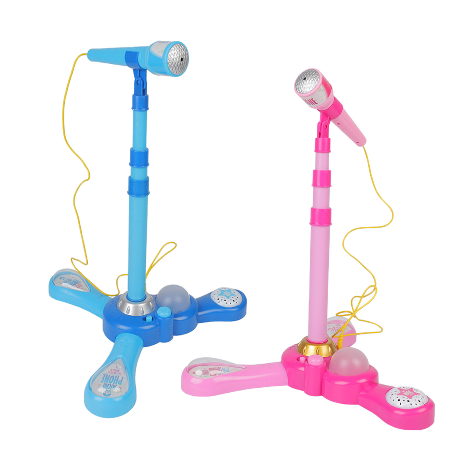 Adjustable Karaoke Machine Toy Microphone Set Singing Musical Portable Educational with Stand Connect to Mobile Phone