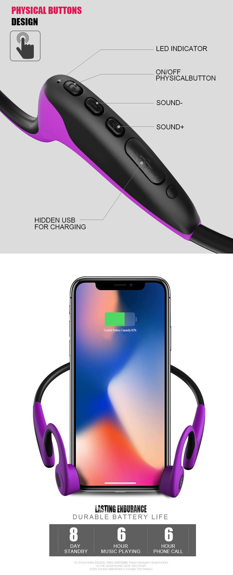 Z8 Bone Conduction Bluetooth Headphone Z10 Wireless Sport Bluetooth