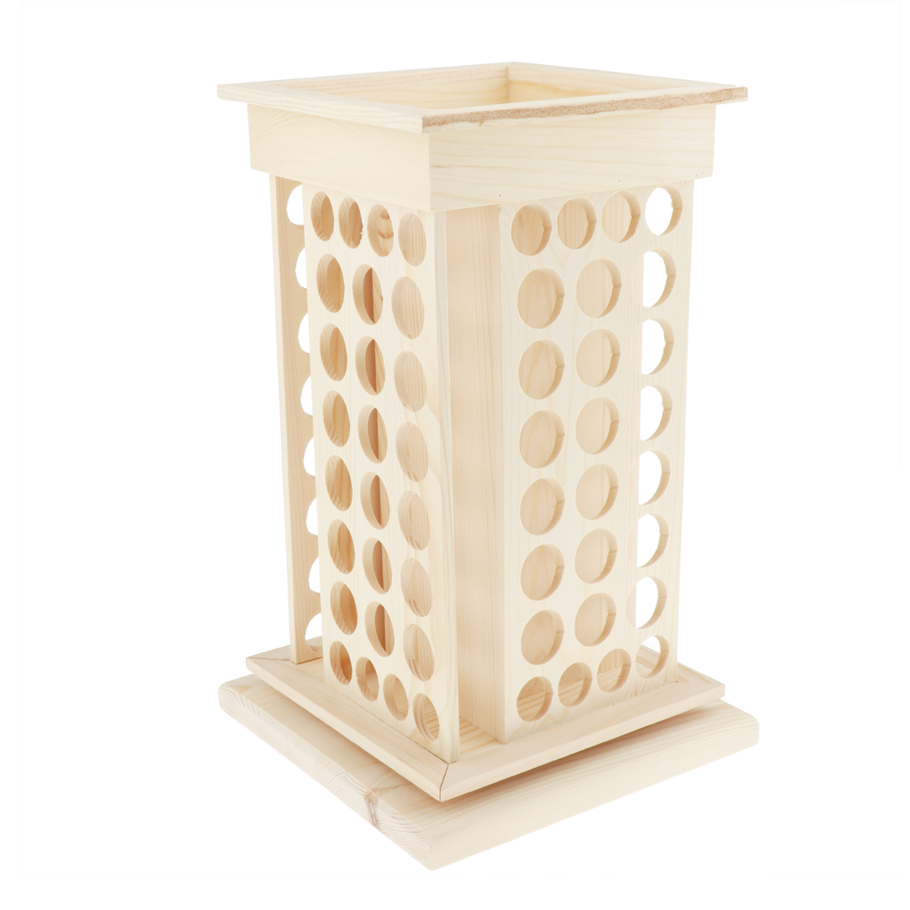 Rotating Wood Essential Oil Perfume Display Rack Stand Organizer Holder